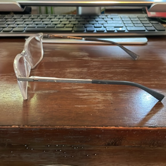 Ted Baker TFM008 Cry 56-17-140 Crystal silver clear full rim eyeglasses w/case - Picture 15 of 16